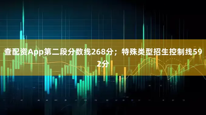 查配资App第二段分数线268分；特殊类型招生控制线592分