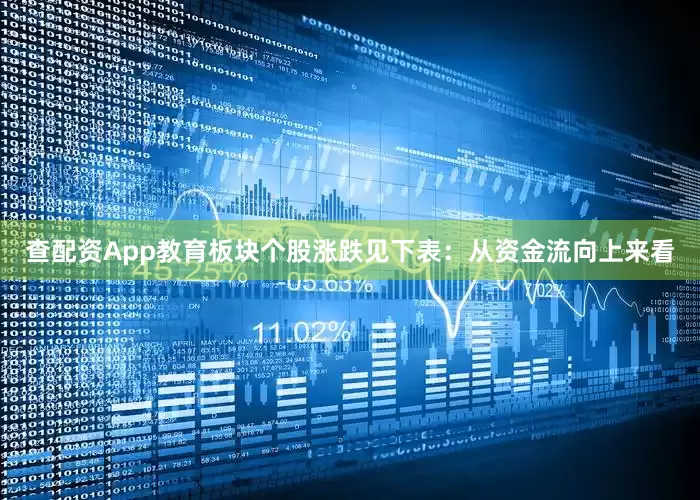 查配资App教育板块个股涨跌见下表：从资金流向上来看